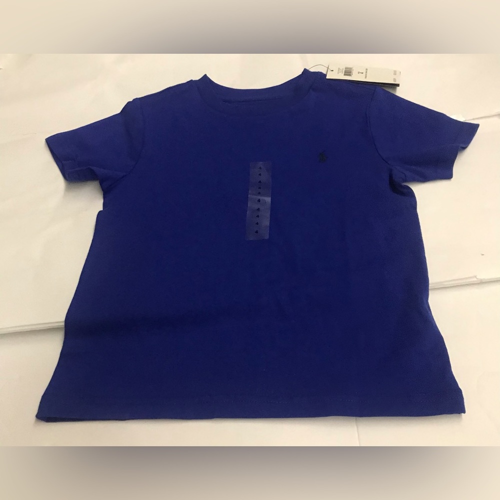 New Polo Ralph Lauren Top Sapphire Blue 100% Cotton size 4 made in Bangladesh - Picture 10 of 16